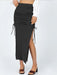 Women's knitted slit slim fit hip skirt