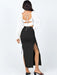 Women's knitted slit slim fit hip skirt