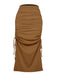 Women's knitted slit slim fit hip skirt