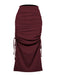 Women's knitted slit slim fit hip skirt