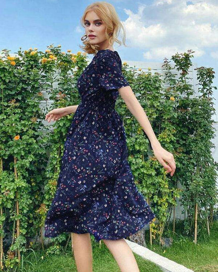 Bohemian Summer Square Neck Dress - Lightweight and Trendy