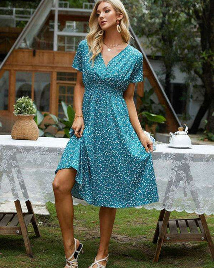 Bohemian Summer Square Neck Dress - Lightweight and Trendy