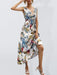 Chic Floral V-Neck Dress for Resort Vacations
