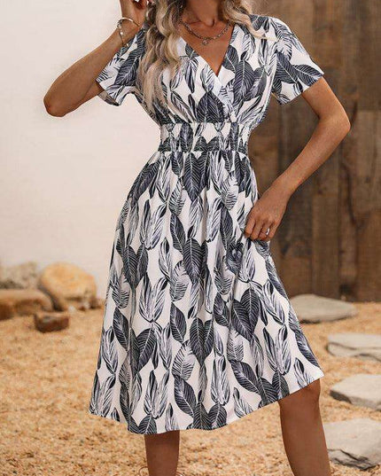 Chic Floral V-Neck Summer Dress for Effortless Style