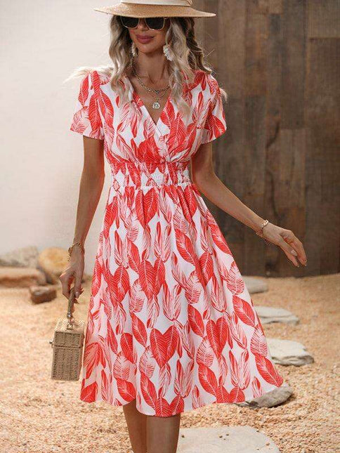 Chic Floral V-Neck Summer Dress for Effortless Style