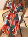 Floral Vibe V-Neck Summer Dress with Short Sleeves