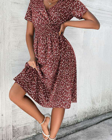 Chic Floral V-Neck Dress for Effortless Summer Style