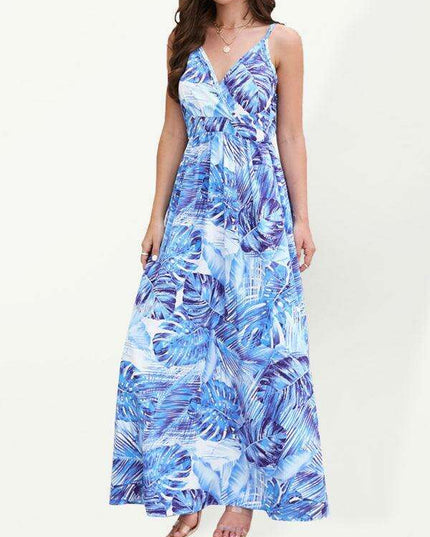 Bohemian Elegance V-Neck Maxi Dress