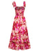 Boho Chic Printed Waist Long Dress - Women's Summer Fashion