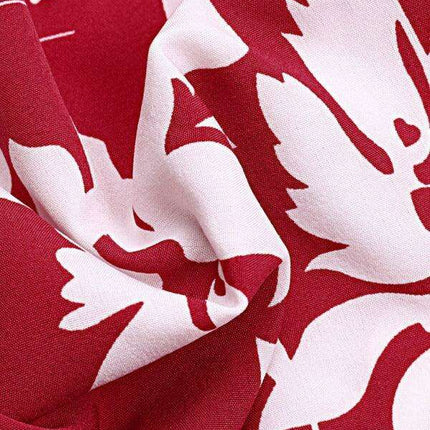 Chic French Vintage Print Sweetheart Neckline Women's Woven Dress