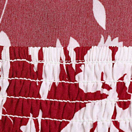 Chic French Vintage Print Sweetheart Neckline Women's Woven Dress