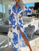 Bohemian Chic Vintage Long Sleeve Dress - Ideal for Summer Vacations and Parties