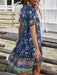 Boho Chic Ruffle Sleeve V-Neck Vacation Dress