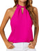 Women's Halter Neck Tie Chiffon Tank Top Sleeveless Top