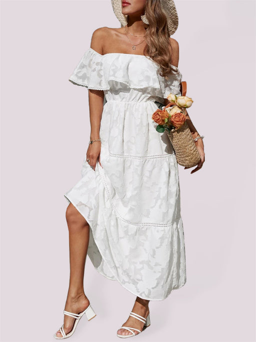 Elegant one-shoulder high-waist cocktail dress