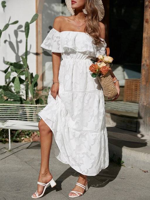 Elegant one-shoulder high-waist cocktail dress