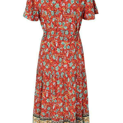 Charming Floral V-Neck Summer Dress for Effortless Style