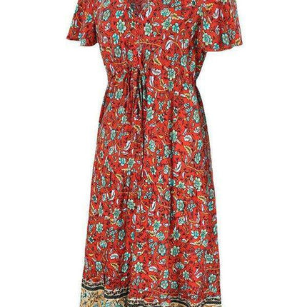 Charming Floral V-Neck Summer Dress for Effortless Style