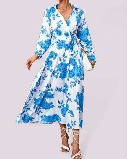 Stylish Lapel Collar Printed Dress - Your Go-To Fashion Piece!