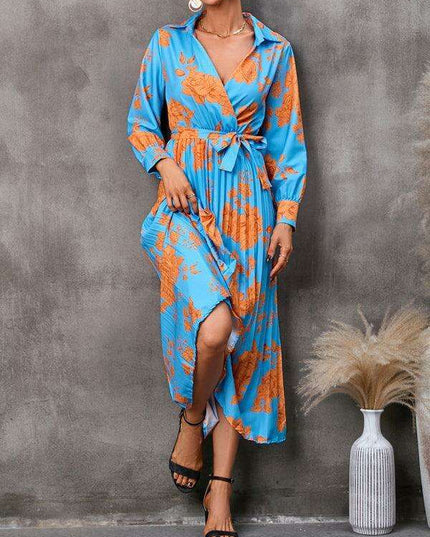 Stylish Lapel Collar Printed Dress - Your Go-To Fashion Piece!