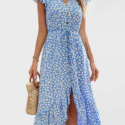 Elegant Irregular Pattern Midi Dress - Women's Stylish Fashion Statement
