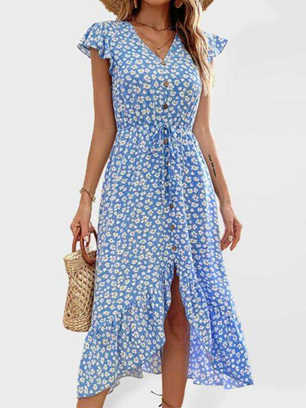 Elegant Irregular Pattern Midi Dress - Women's Stylish Fashion Statement