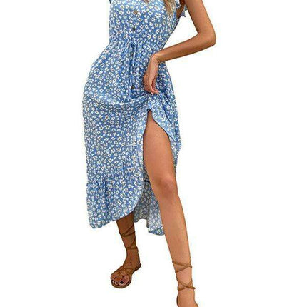 Elegant Irregular Pattern Midi Dress - Women's Stylish Fashion Statement