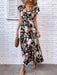 European-Inspired Floral Slit Summer Dress for Women