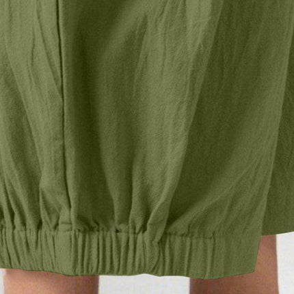 Chic Comfort: Women's High Waist Cotton Linen Harem Pants