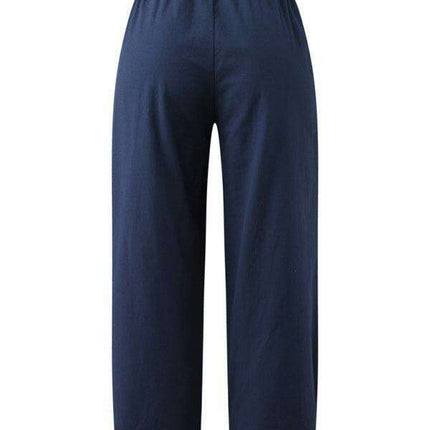 Chic Comfort: Women's High Waist Cotton Linen Harem Pants