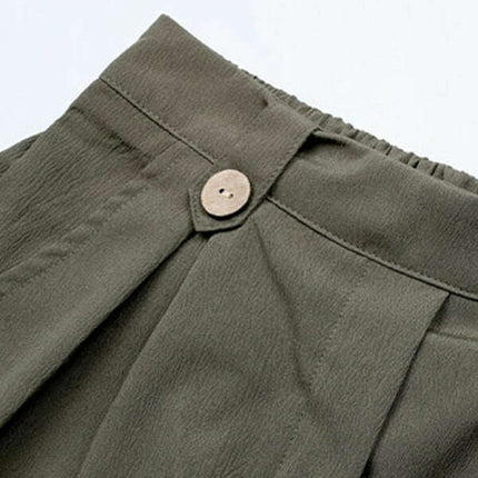 Women's Loose Lace Pants Casual Ladies Commuter Wide Leg Shorts