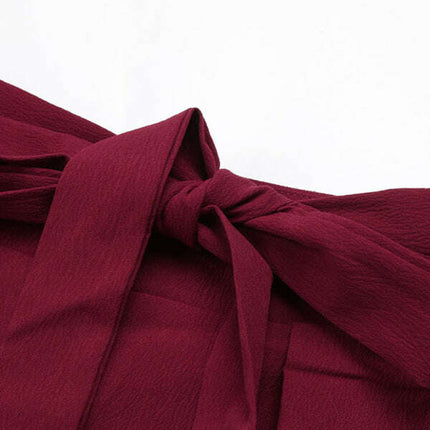 Women's Woven Lace Commuter Style High Waist Temperament Wide Leg Pants