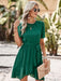 Women's Solid Color Elegant Round Neck Pleated Dress