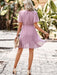Women's Solid Color Elegant Round Neck Pleated Dress