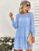 Women's Solid Color Elegant Jacquard Dress