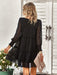 Women's Solid Color Elegant Jacquard Dress