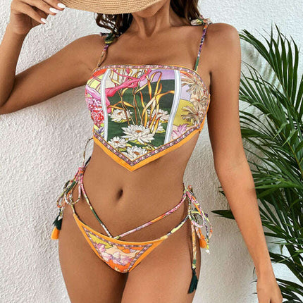 Women's Floral Print Bikini Two-Piece Set