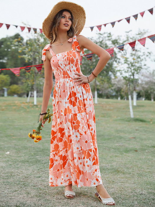 Floral Paradise Sling Maxi Dress