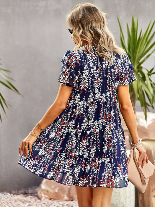 Bohemian Blossom Print Dress