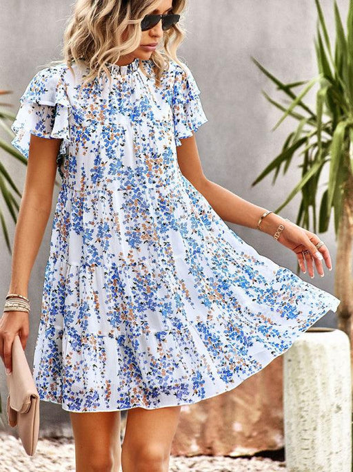 Boho Blossom Print Dress