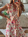 Floral Print V-Neck Summer Holiday Dress