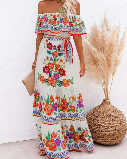 Printed One-Shoulder Dress for Fashion-Forward Affairs