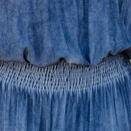 Boho Off-Shoulder Asymmetrical Tie-Dye Dress for Effortless Summer Style