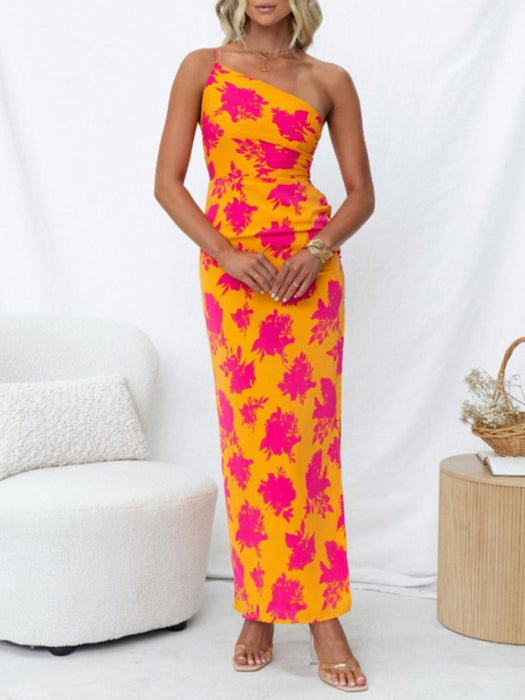 Floral Bohemian Sleeveless Maxi Dress with Backless Design