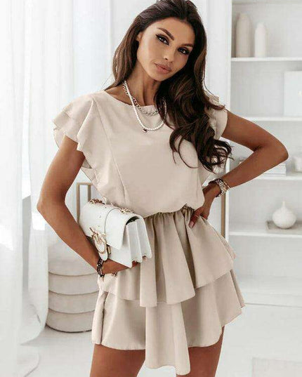 Elegant Layered Ruffle Summer Dress