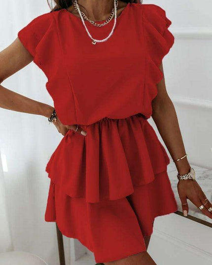 Elegant Layered Ruffle Summer Dress