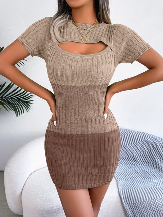 Radiant Ombre Knit Bodycon Dress