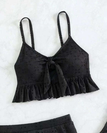 two piece swimsuit package hip skirt three piece swimsuit flash