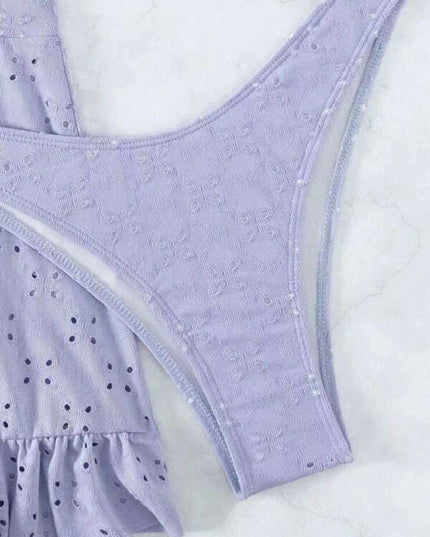 two piece swimsuit package hip skirt three piece swimsuit flash