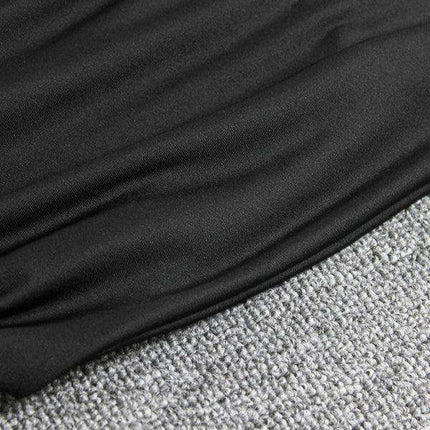 Elegant Backless V-Neck Pleated Mini Dress with Halter Neck for Women